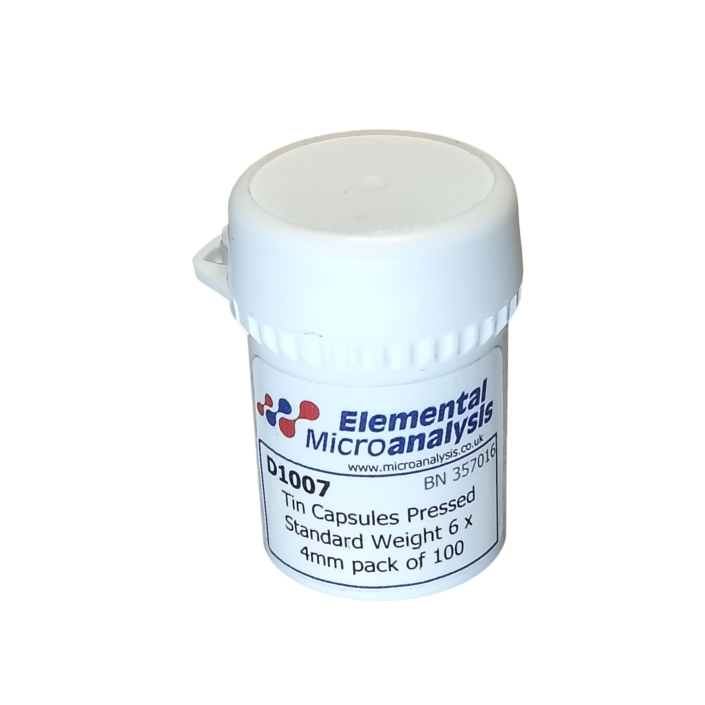 Tin Capsules Pressed Standard